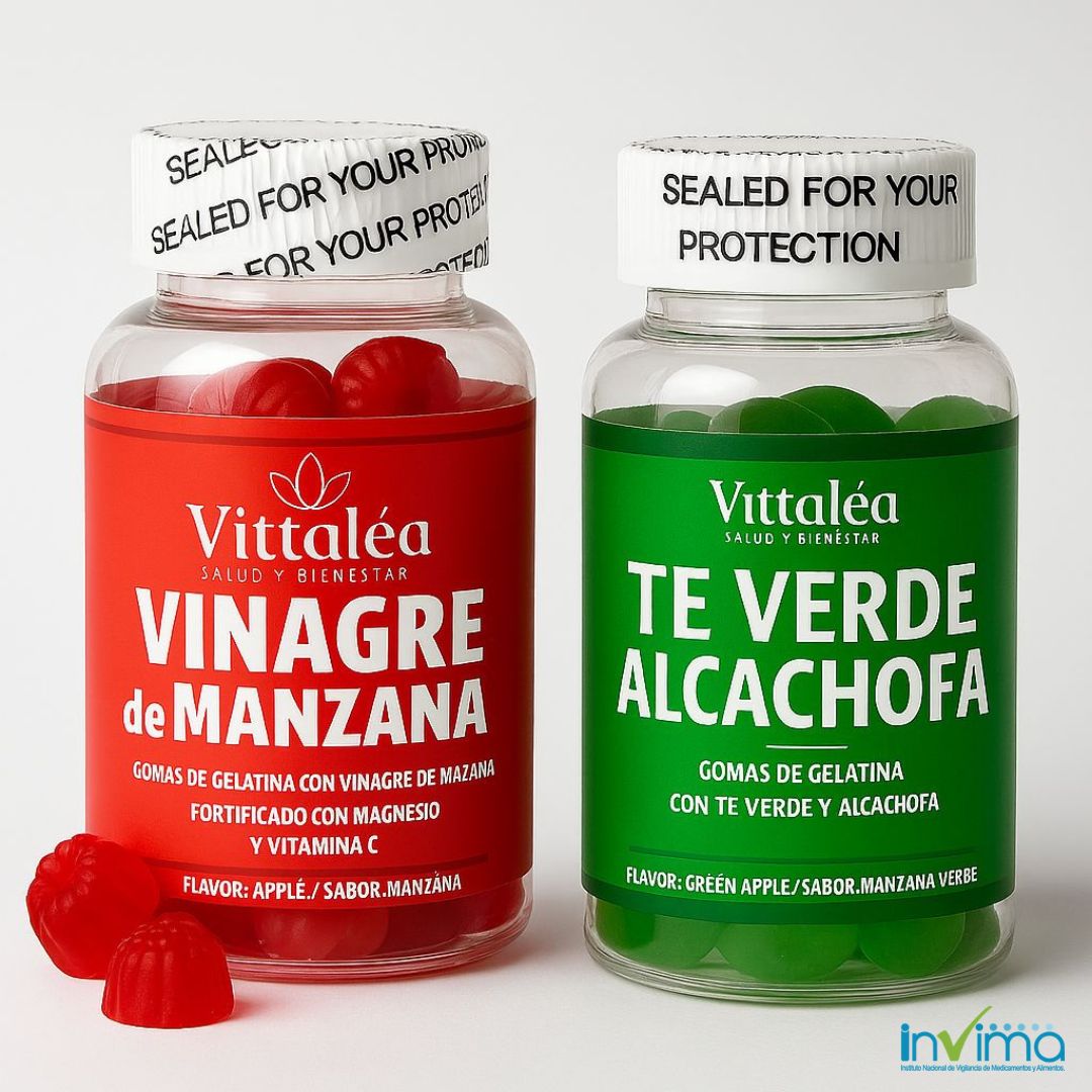 Combo Detox & Control de Peso I Gomitas de Vinagre de Manzana 🍎 + Te verde y Alcachofa 🍏